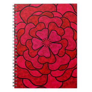Carnet Fleurs florales abstraites sans couture couleur ro
