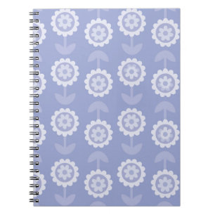 Carnet Fleurs florales violettes d'art motif Abstrait