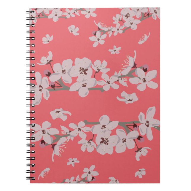 Carnet Fleurs flottantes de fleurs de cerisiers (Devant)