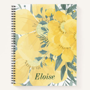 Carnet Fleurs Jaunes Sunny