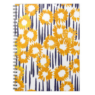 Carnet Fleurs Jaunes : Vintage peint à la main