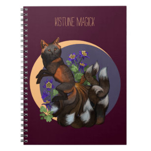 Carnet Fleurs Kitsune et Columbine