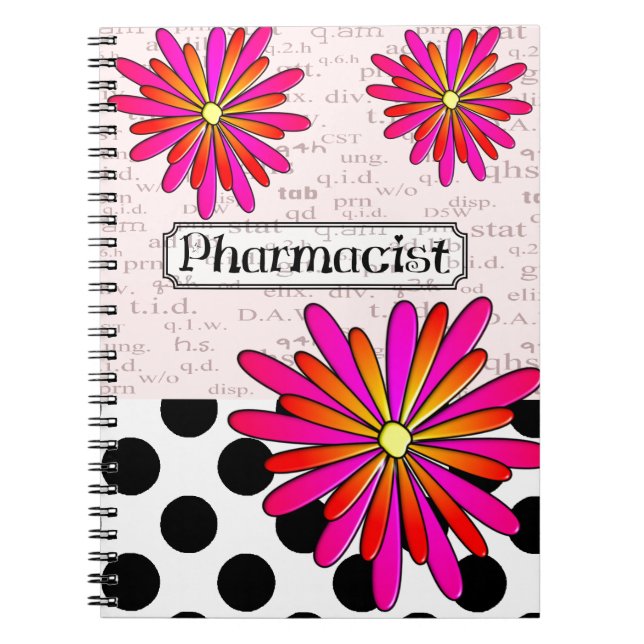 Carnet Fleurs lunatiques de pharmacien (Devant)