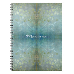 Carnet Fleurs modernes de remous de rouleau d'aquarelle