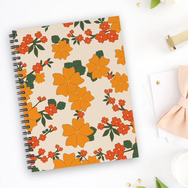 Carnet Fleurs Oranges, Motif Floral, Motif De Fleurs (Créateur téléchargé)