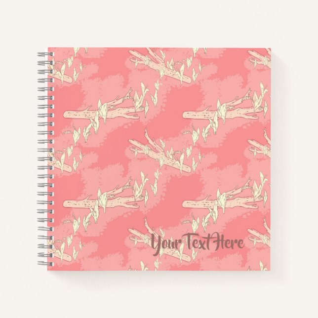 Carnet Fleurs printanières de Lily-de-la-vallée roses (Devant)