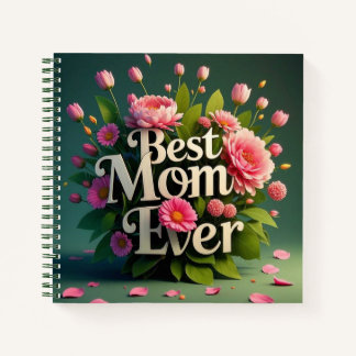 Carnet Fleurs roses Meilleur Bouquet de maman jamais