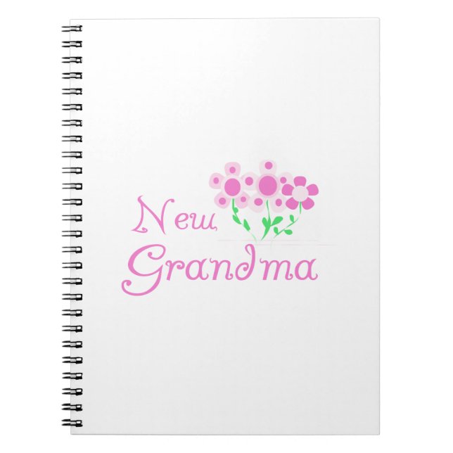 Carnet Fleurs roses Nouveaux cadeaux grand-mère (Devant)