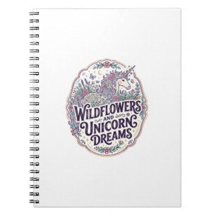 Carnet Fleurs sauvages de licorne et rêves de licorne POD