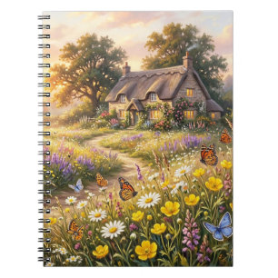 Carnet Fleurs sauvages et un cottage mignon