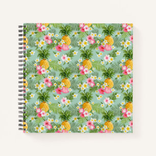 Carnet Fleurs tropicales et ananas