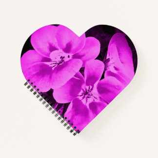 Carnet Fleurs tropicales rose vif