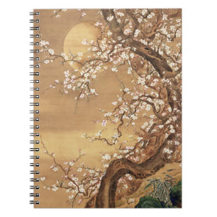 Carnet Fleurs vintages de prunes japonaises au clair de l