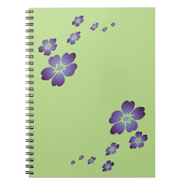 Carnet Fleurs violettes (Devant)