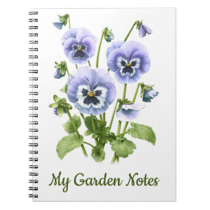 Carnet Fleurs violettes Pansy Personnalisées