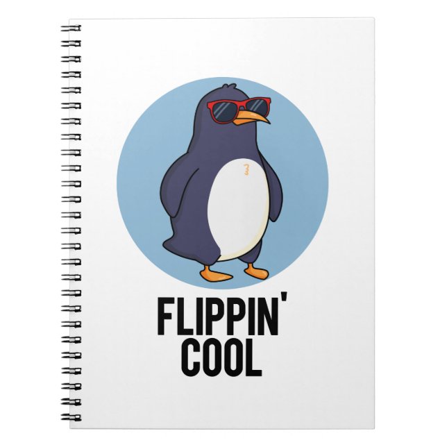 Carnet Flippin Cool Funny Penguin Pun (Devant)