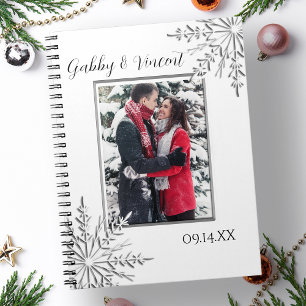 Carnet Flocon de neige photo de mariage hivernal