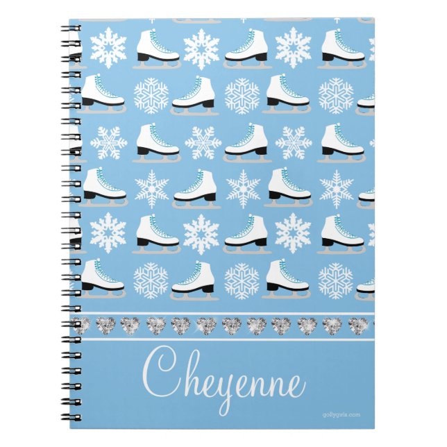 Carnet Flocons de neige et figure personnalisés motif de (Devant)