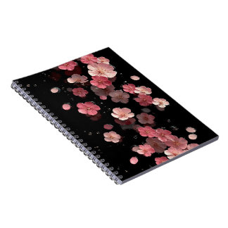 Carnet Floral à Fleurs de Cerisier Flottantes