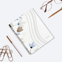Carnet floral à spirale