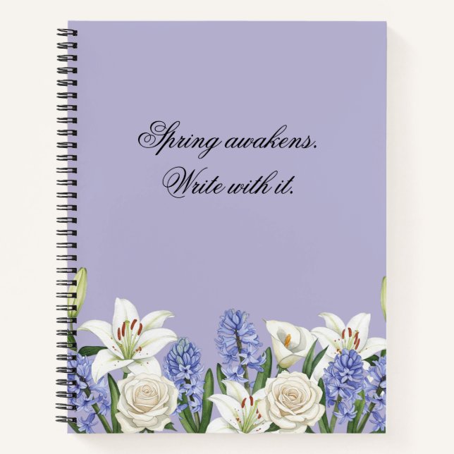 Carnet floral à spirale (Devant)