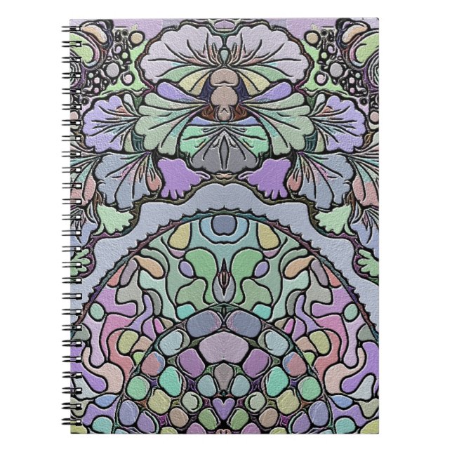 Carnet Floral abstrait pansement motif en mosaïque (Devant)