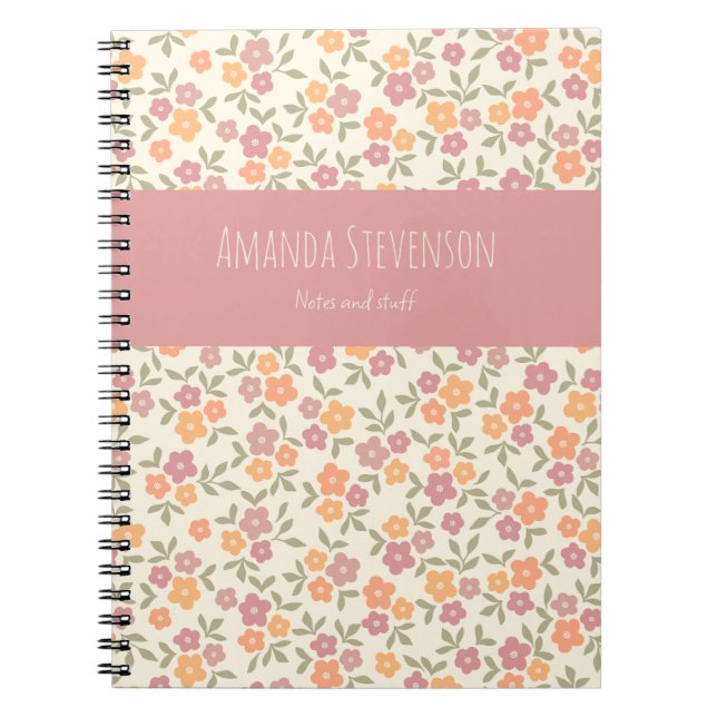 Carnet floral coloré (Devant)