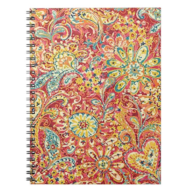 Carnet floral coloré (Devant)