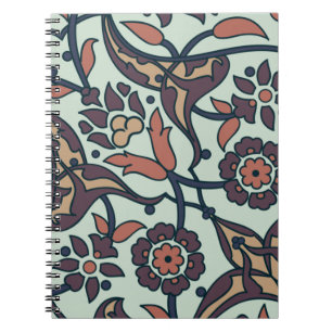 Carnet Floral Coloré Et Glamour Sans Fer Branché     