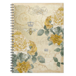 Carnet Floral de l'Rose d'or de la reine Vintage