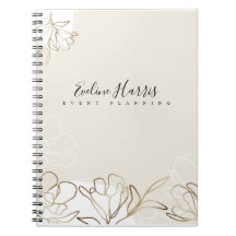 Carnet floral de marque de luxe personnalisé
