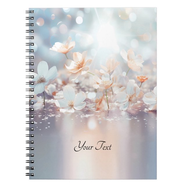 Carnet floral de Pêche blanche (Devant)