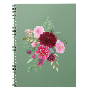 Carnet Floral Fille Vert Très Mignonne