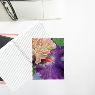 Carnet Floral Fleur d'Iris à deux tons
