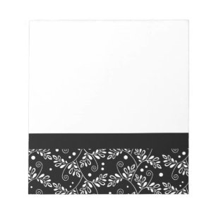 Carnet floral noir rétro