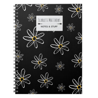 Carnet Floral Nom Personnalisé