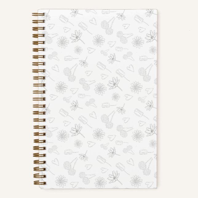 Carnet Floral Outline Notebook (Recto)