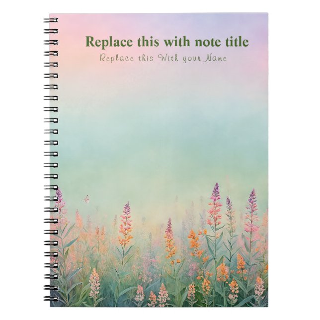 Carnet floral Pastel (Devant)