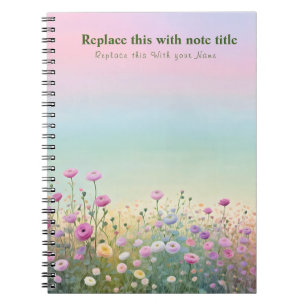 Carnet floral Pastel