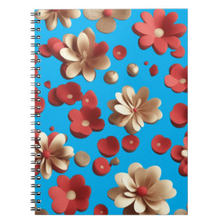 Carnet Floral pattern against a serene blue background