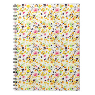 Carnet Floral print de printemps doux