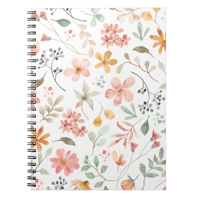 Carnet Floral Print Notebook (Devant)