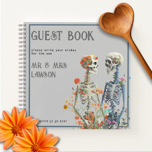 Carnet Floral Skeleton Lovers Mariage Guest Book