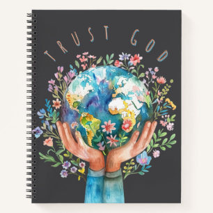 Carnet Floral Terre Confiance en Dieu Foi Chréti