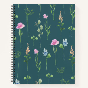 Carnet Floral vert