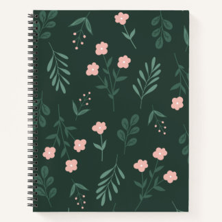 Carnet FLoral vert et rose