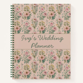 Carnet Floral Vintage Anémone Personnalisable |