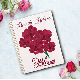 Carnet Florales d'anémones de Bourgogne vintage - Respire