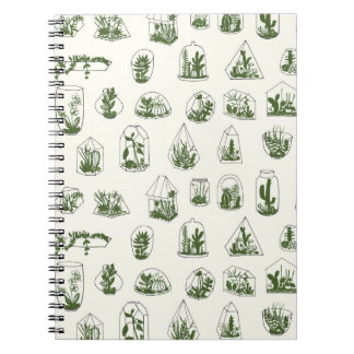 Carnet Florarium géométrique avec motif succulent.