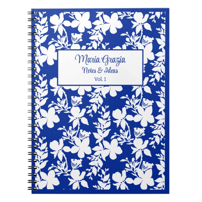 Carnet Flore blanc chic (Devant)